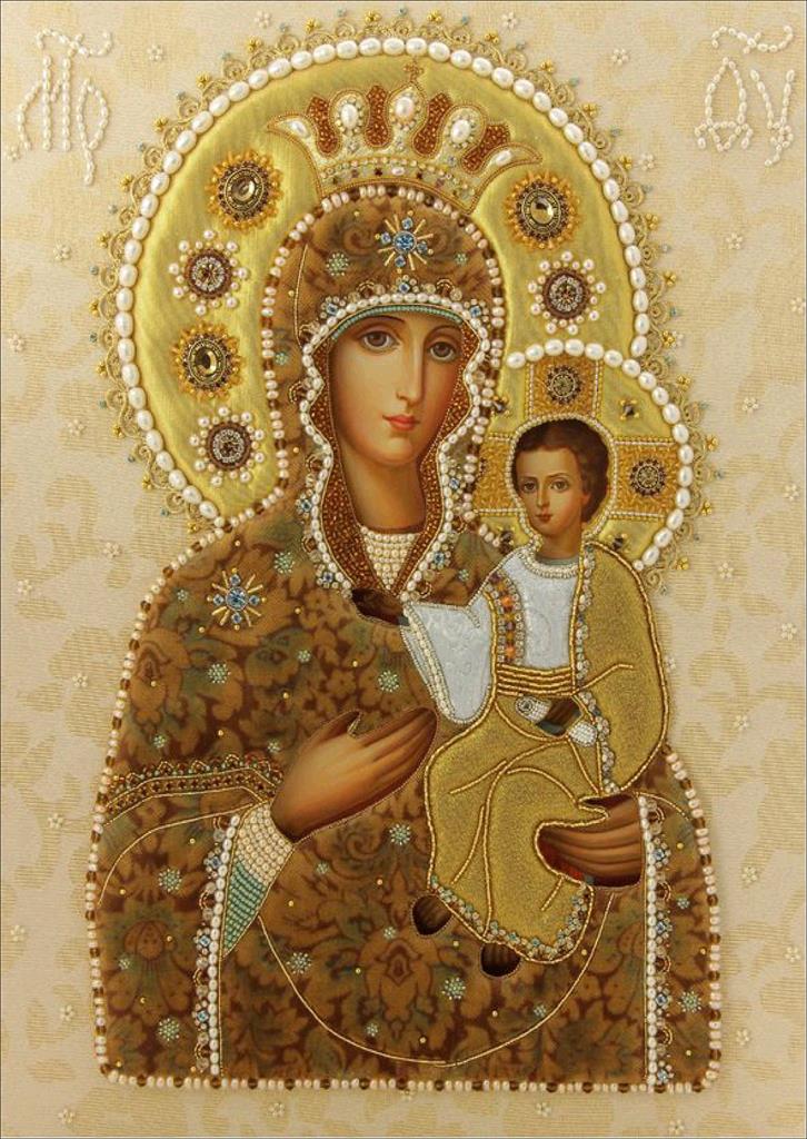 Crystal Rhinestone diamond Painting Kit - Blessed Virgin Mary and Jesus - Hibah-Diamond painting art studio
