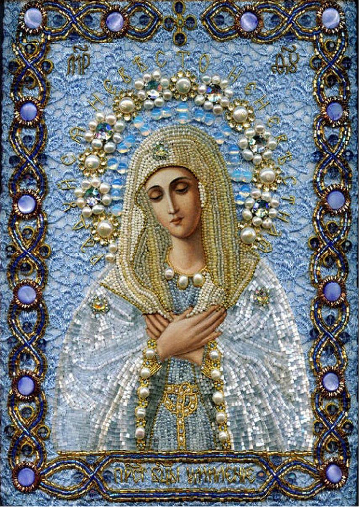 Crystal Rhinestone diamond Painting Kit - Blessed Virgin Mary - Hibah-Diamond painting art studio