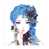 Crystal Rhinestone Diamond Painting Kit - Blue Hair Girl - Hibah-Diamond painting art studio