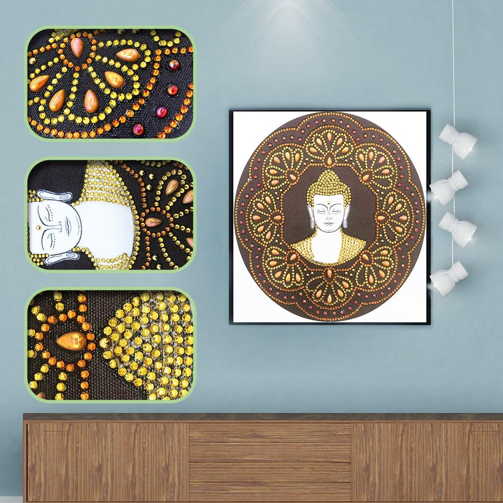 Crystal Rhinestone Diamond Painting Kit - Buddhist Buddha Statue - Hibah-Diamond painting art studio