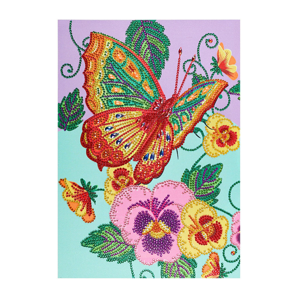 Crystal Rhinestone Diamond Painting Kit - Butterflies and Flowers - Hibah-Diamond painting art studio