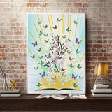 Crystal Rhinestone Diamond Painting Kit - Butterflies fly out of the book - Hibah-Diamond painting art studio