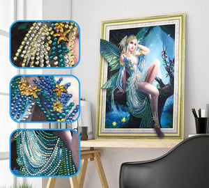 Crystal Rhinestone Diamond Painting Kit - Butterfly Elf (16x20inch) - Hibah-Diamond painting art studio