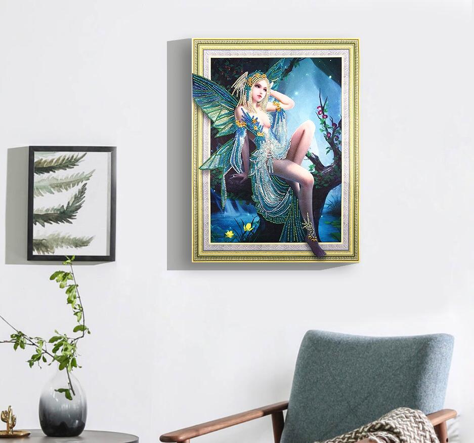Crystal Rhinestone Diamond Painting Kit - Butterfly Elf (16x20inch) - Hibah-Diamond painting art studio