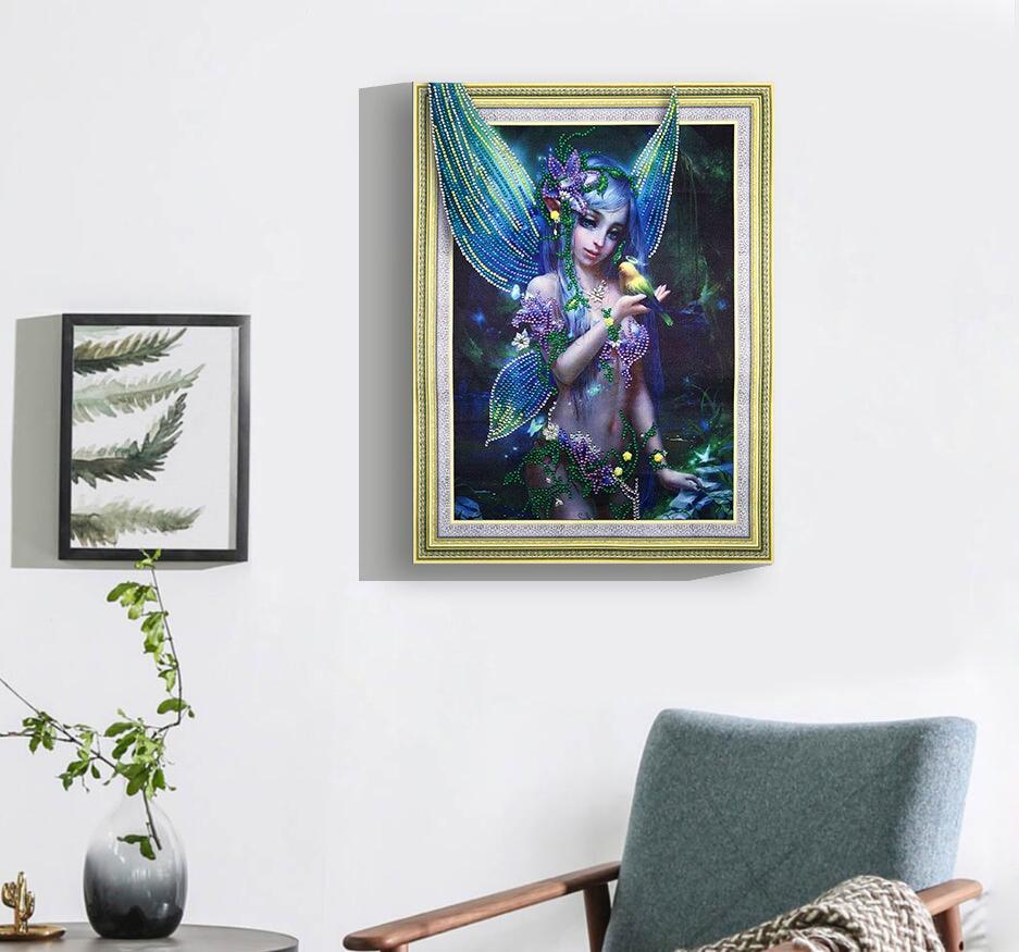 Crystal Rhinestone Diamond Painting Kit - Butterfly Elf (16x20inch) - Hibah-Diamond painting art studio
