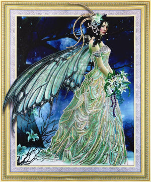 Crystal Rhinestone Diamond Painting Kit - Butterfly Elf (18.5x22.5inch) - Hibah-Diamond painting art studio