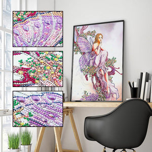 Crystal Rhinestone Diamond Painting Kit - Butterfly Girl (16x20inch) - Hibah-Diamond painting art studio