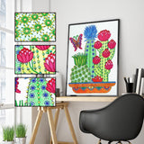 Crystal Rhinestone Diamond Painting Kit - Cactus - Hibah-Diamond painting art studio