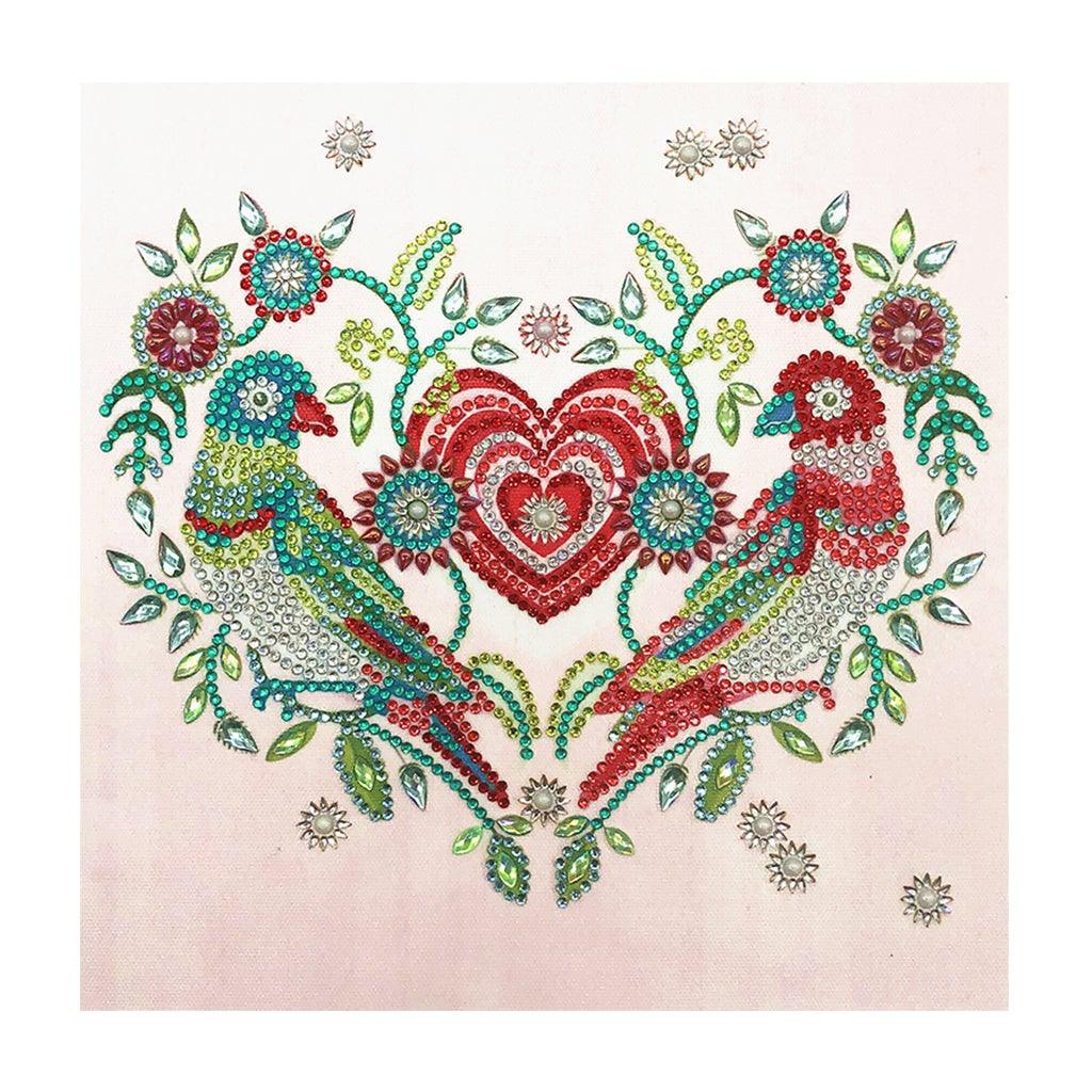 Crystal Rhinestone Diamond Painting Kit - Cartoon Animal Birds and Flowers - Hibah-Diamond painting art studio