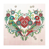 Crystal Rhinestone Diamond Painting Kit - Cartoon Animal Birds and Flowers