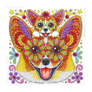 Crystal Rhinestone Diamond Painting Kit - Cartoon Animal Dog - Hibah-Diamond painting art studio