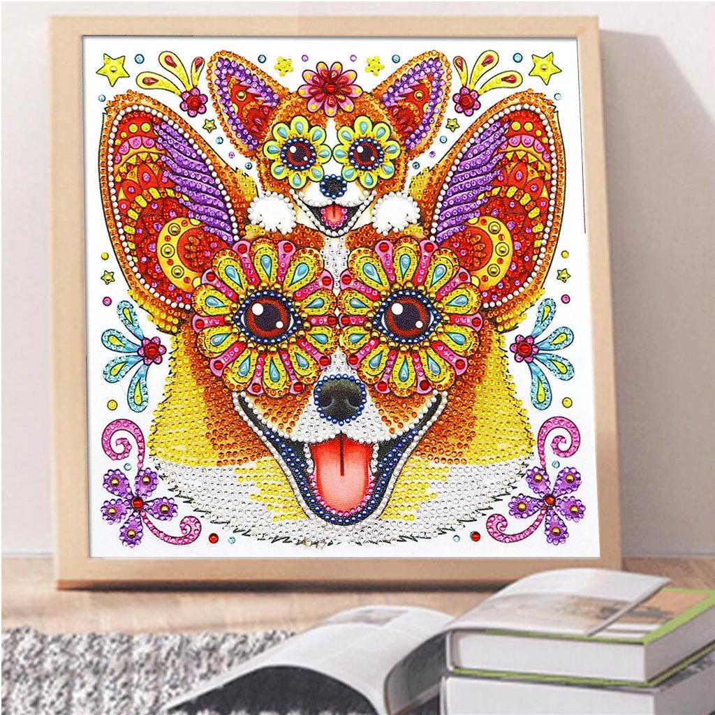 Crystal Rhinestone Diamond Painting Kit - Cartoon Animal Dog - Hibah-Diamond painting art studio
