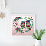 Crystal Rhinestone Diamond Painting Kit - Cartoon Animal Owl - Hibah-Diamond painting art studio