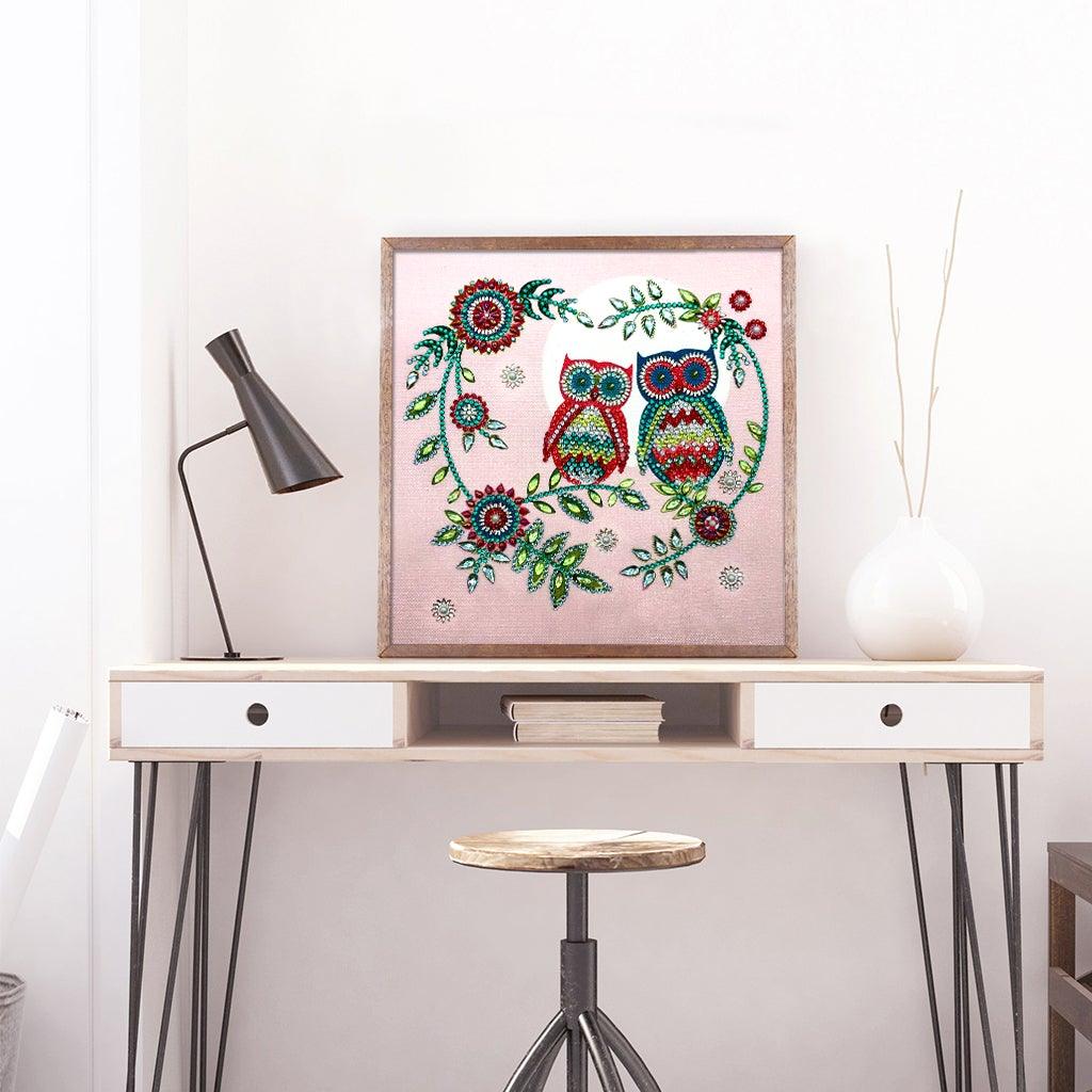 Crystal Rhinestone Diamond Painting Kit - Cartoon Animal Owl - Hibah-Diamond painting art studio