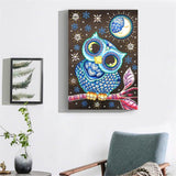 Crystal Rhinestone Diamond Painting Kit - Cartoon Animal Owl - Hibah-Diamond painting art studio