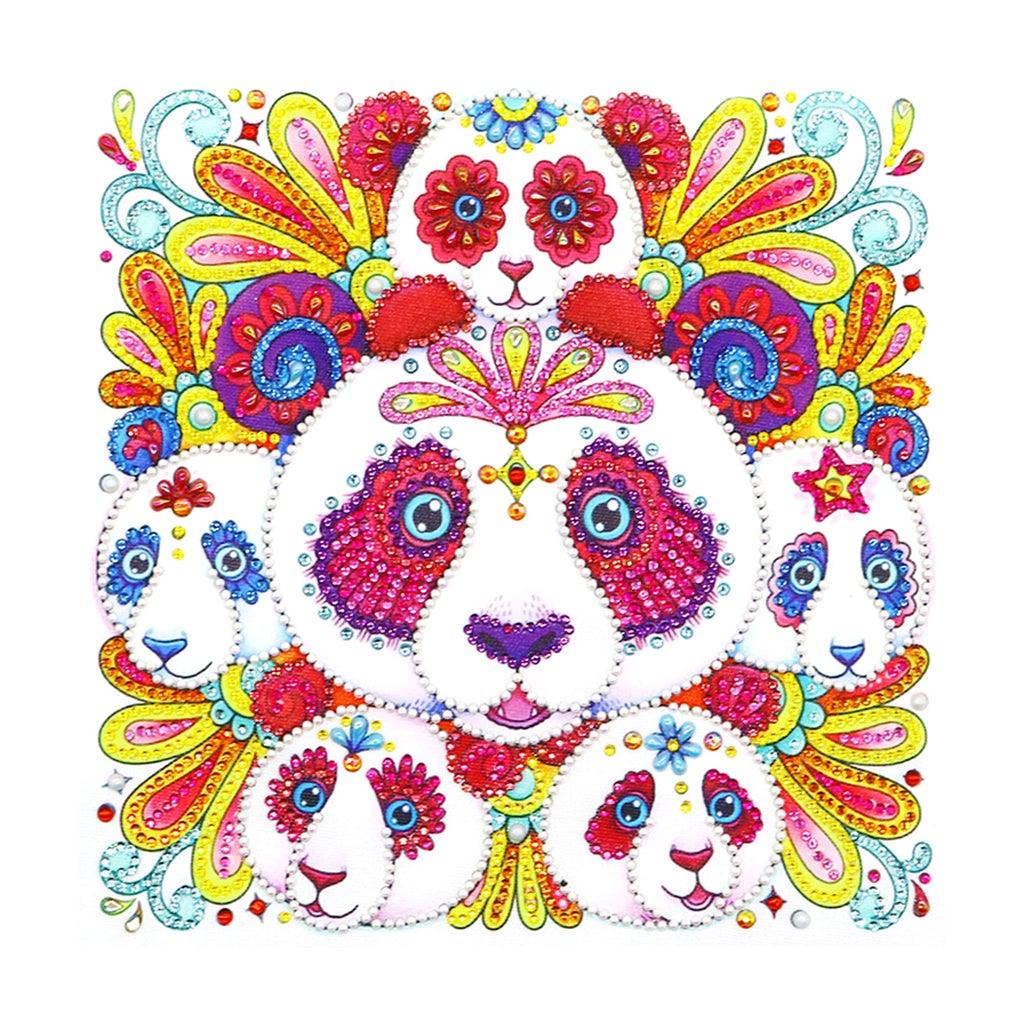 Crystal Rhinestone Diamond Painting Kit - Cartoon Animal Panda - Hibah-Diamond painting art studio