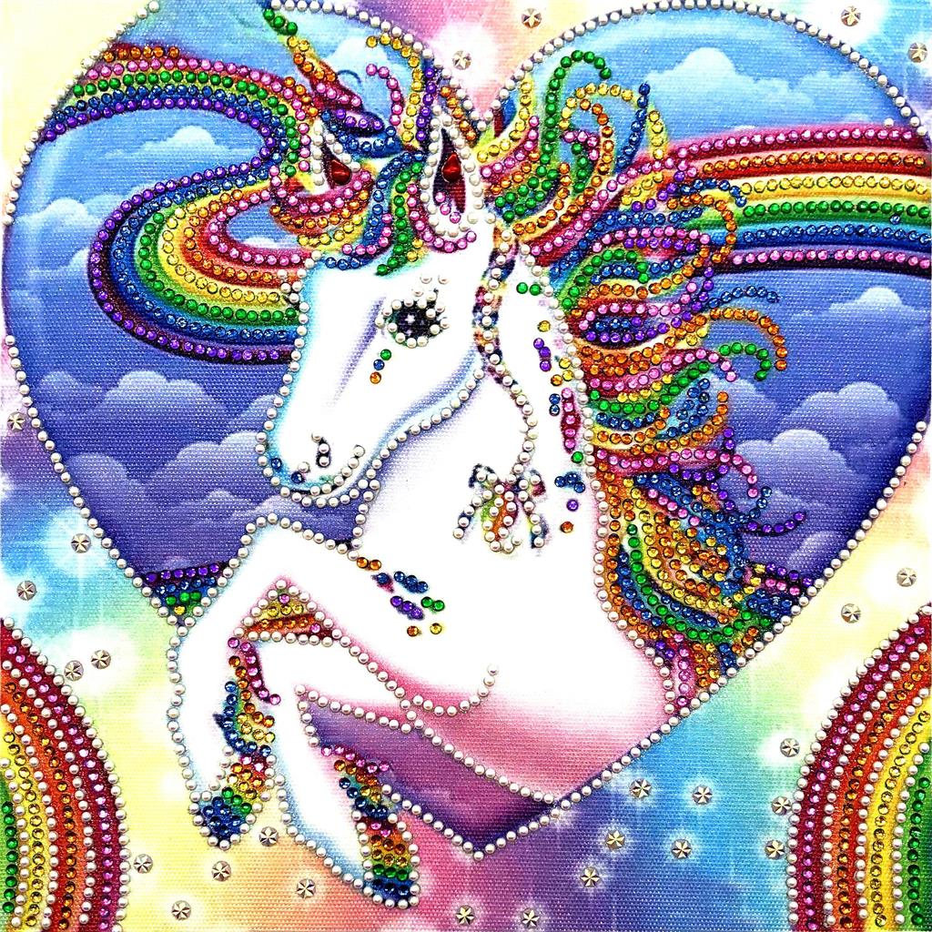 Crystal Rhinestone Diamond Painting Kit - Cartoon Animal Unicorn - Hibah-Diamond painting art studio