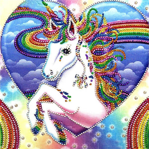 Crystal Rhinestone Diamond Painting Kit - Cartoon Animal Unicorn - Hibah-Diamond painting art studio