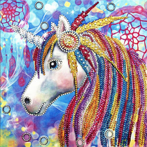 Crystal Rhinestone Diamond Painting Kit - Cartoon Animal Unicorn - Hibah-Diamond painting art studio