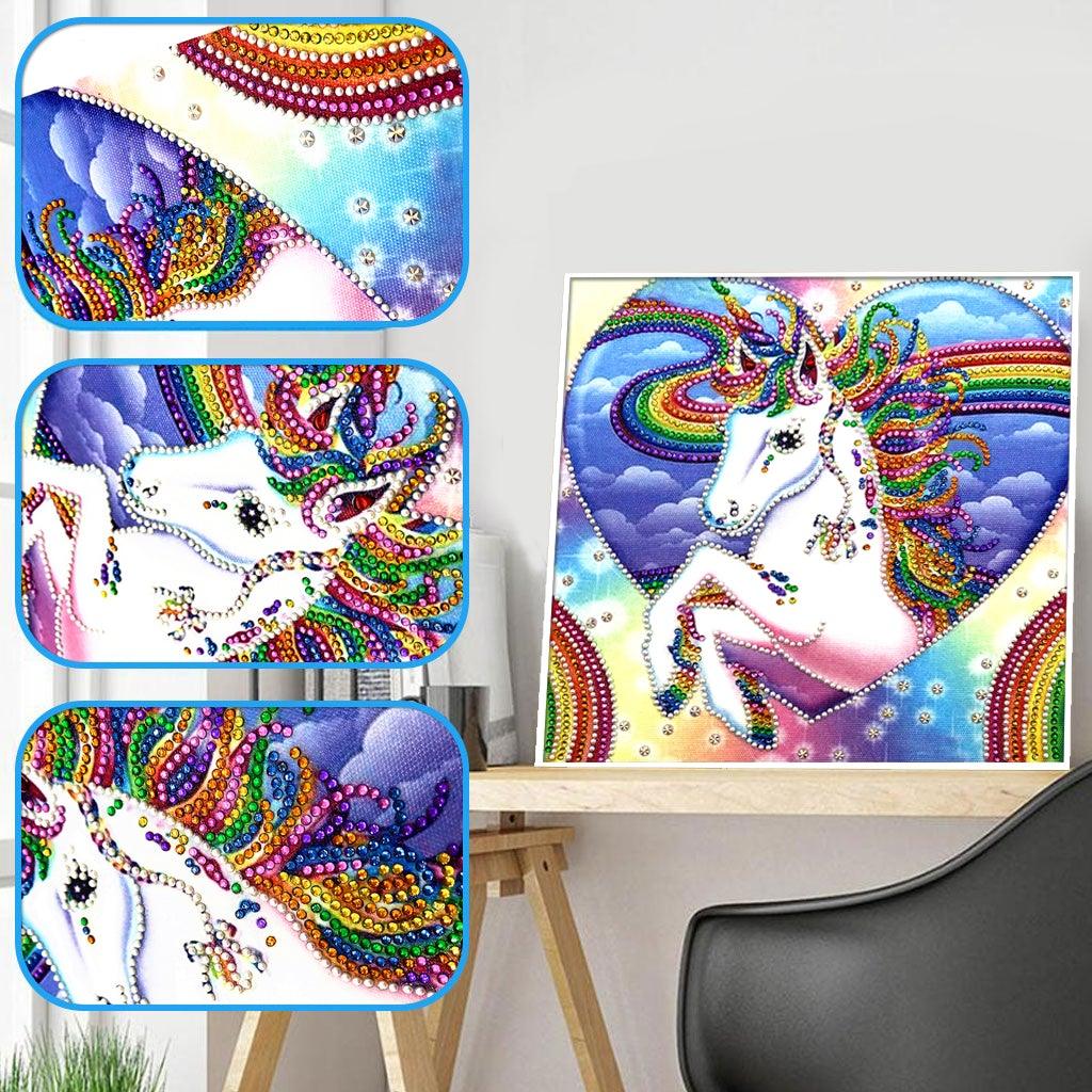 Crystal Rhinestone Diamond Painting Kit - Cartoon Animal Unicorn - Hibah-Diamond painting art studio