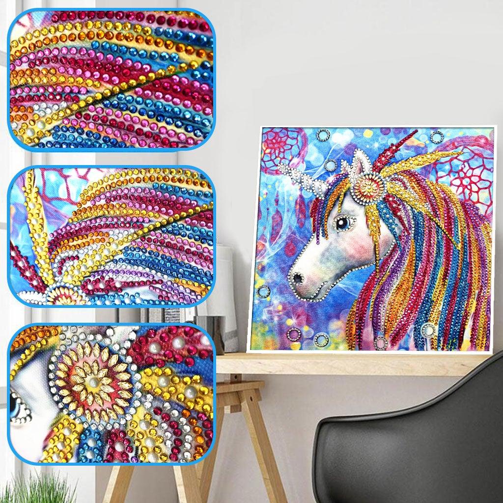 Crystal Rhinestone Diamond Painting Kit - Cartoon Animal Unicorn - Hibah-Diamond painting art studio