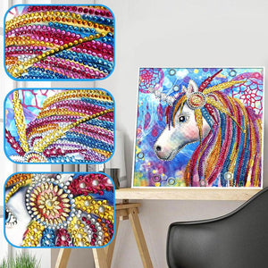 Crystal Rhinestone Diamond Painting Kit - Cartoon Animal Unicorn - Hibah-Diamond painting art studio