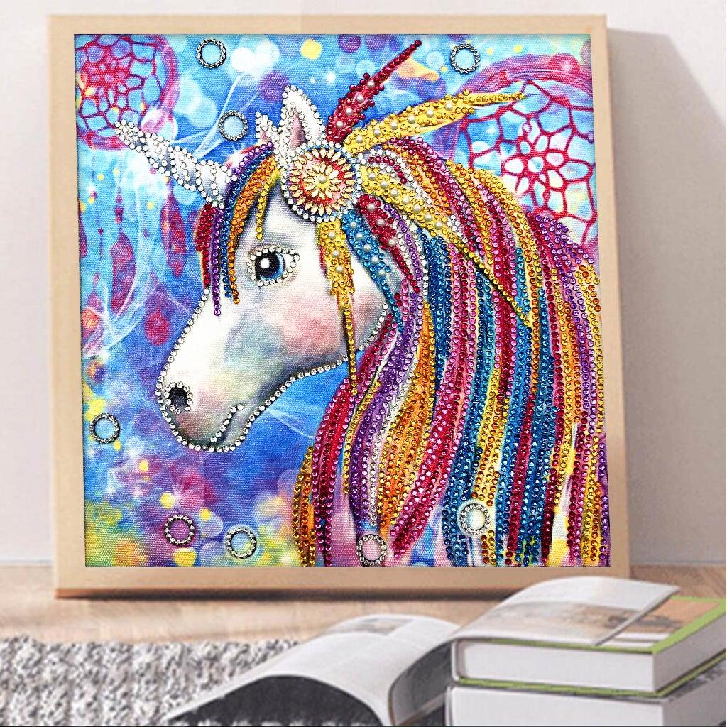 Crystal Rhinestone Diamond Painting Kit - Cartoon Animal Unicorn - Hibah-Diamond painting art studio