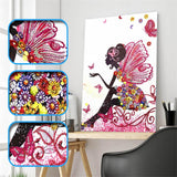 Crystal Rhinestone Diamond Painting Kit - Cartoon Butterfly Girl