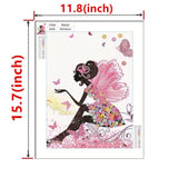 Crystal Rhinestone Diamond Painting Kit - Cartoon Butterfly Girl - Hibah-Diamond painting art studio