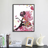 Crystal Rhinestone Diamond Painting Kit - Cartoon Butterfly Girl - Hibah-Diamond painting art studio