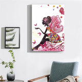 Crystal Rhinestone Diamond Painting Kit - Cartoon Butterfly Girl - Hibah-Diamond painting art studio