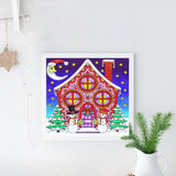 Crystal Rhinestone Diamond Painting Kit - Cartoon Christmas Hut - Hibah-Diamond painting art studio