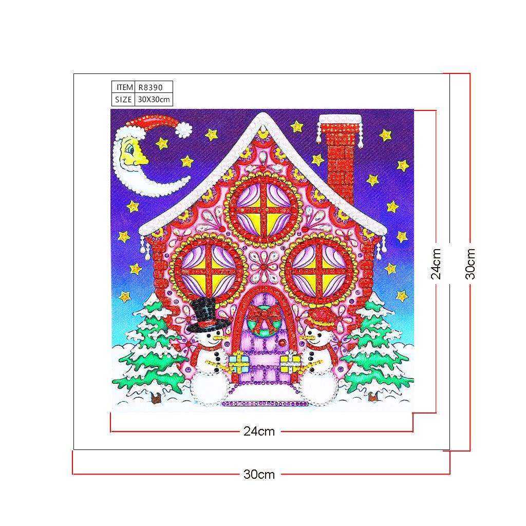 Crystal Rhinestone Diamond Painting Kit - Cartoon Christmas Hut - Hibah-Diamond painting art studio