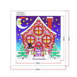 Crystal Rhinestone Diamond Painting Kit - Cartoon Christmas Hut - Hibah-Diamond painting art studio