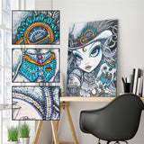 Crystal Rhinestone Diamond Painting Kit - Cartoon Girl Owl