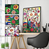 Crystal Rhinestone Diamond Painting Kit - Cartoon house and tree - Hibah-Diamond painting art studio