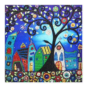 Crystal Rhinestone Diamond Painting Kit - Cartoon House - Hibah-Diamond painting art studio