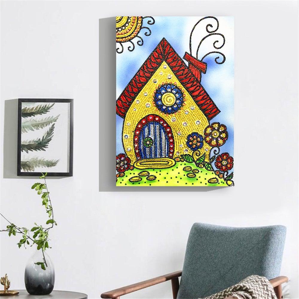 Crystal Rhinestone Diamond Painting Kit - Cartoon House - Hibah-Diamond painting art studio