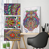 Crystal Rhinestone Diamond Painting Kit - Cartoon Owl - Hibah-Diamond painting art studio
