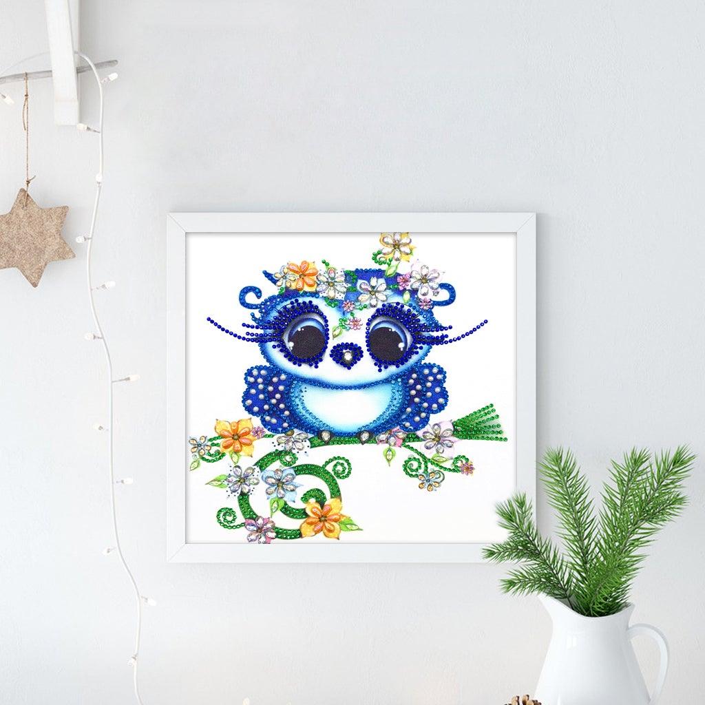Crystal Rhinestone Diamond Painting Kit - Cartoon Owl - Hibah-Diamond painting art studio