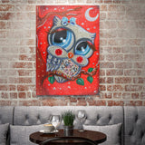 Crystal Rhinestone Diamond Painting Kit - Cartoon Owl - Hibah-Diamond painting art studio