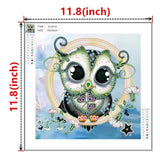 Crystal Rhinestone Diamond Painting Kit - Cartoon Owl - Hibah-Diamond painting art studio