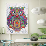 Crystal Rhinestone Diamond Painting Kit - Cartoon Owl - Hibah-Diamond painting art studio