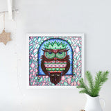 Crystal Rhinestone Diamond Painting Kit - Cartoon Owl - Hibah-Diamond painting art studio