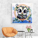 Crystal Rhinestone Diamond Painting Kit - Cartoon Owl - Hibah-Diamond painting art studio
