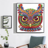 Crystal Rhinestone Diamond Painting Kit - Cartoon Owl - Hibah-Diamond painting art studio