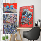 Crystal Rhinestone Diamond Painting Kit - Cartoon Owl - Hibah-Diamond painting art studio