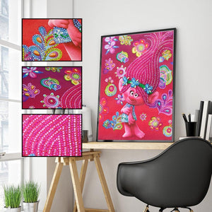 Crystal Rhinestone Diamond Painting Kit - Cartoon red - Hibah-Diamond painting art studio