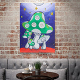 Crystal Rhinestone Diamond Painting Kit - Cartoon Starry Night Mushroom - Hibah-Diamond painting art studio