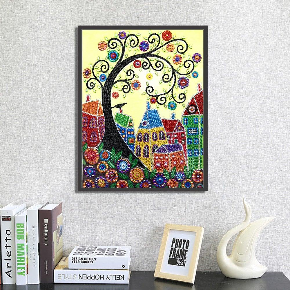 Crystal Rhinestone Diamond Painting Kit - Cartoon Town - Hibah-Diamond painting art studio